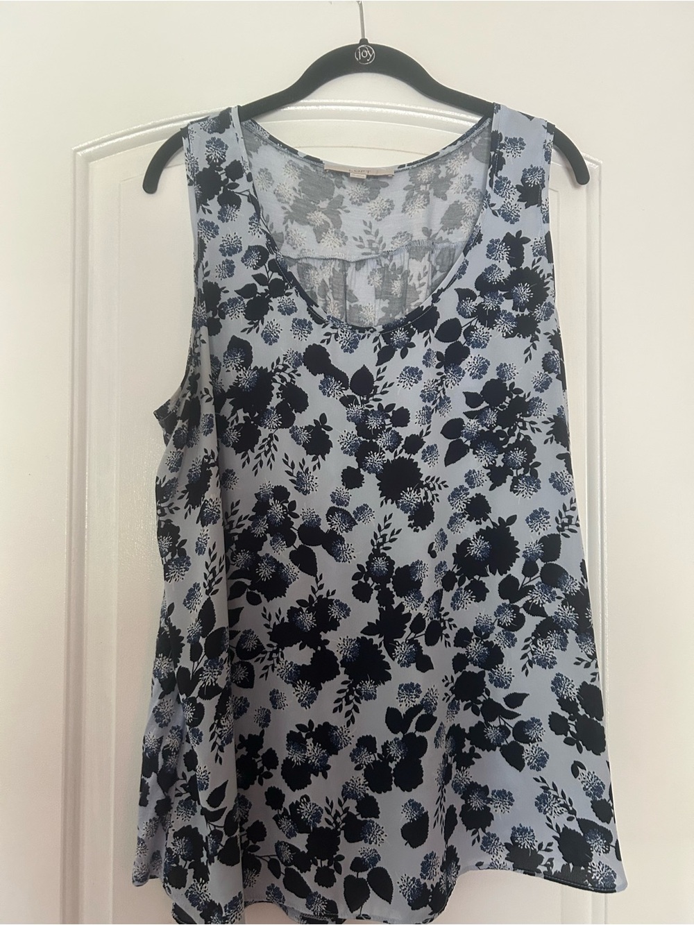 LOFT Light Blue Sleeveless Floral Camisole